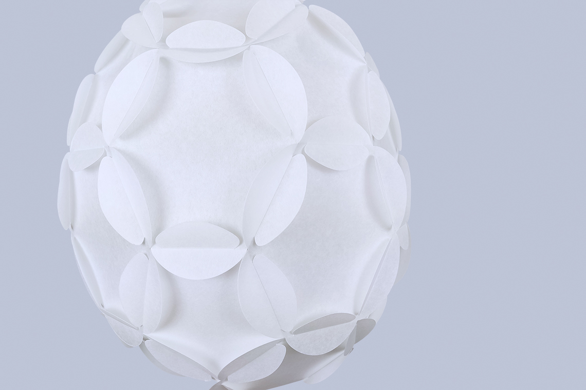 Cloud suspension lamp collection is inspired by bright and voluminous cloud formations and is made with laminated rice paper unique and durable material developed in Japan.