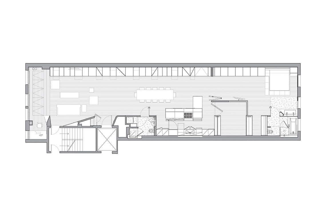 Crosby Street residence plan drawing